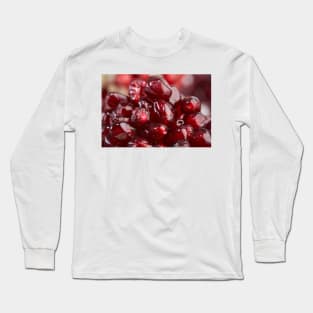 Macro of pomegranate seeds Long Sleeve T-Shirt